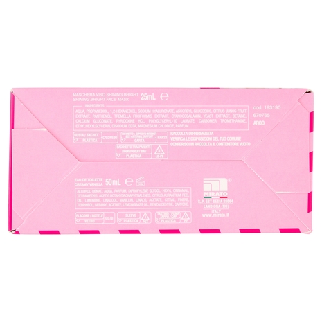 Malizia Bon Bons Pigiama Party Maschera Viso Shining 25mL + Eau de Toilette Creamy Vanilla 50 mL